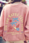 Kids Mauve Sun & Waves Crew