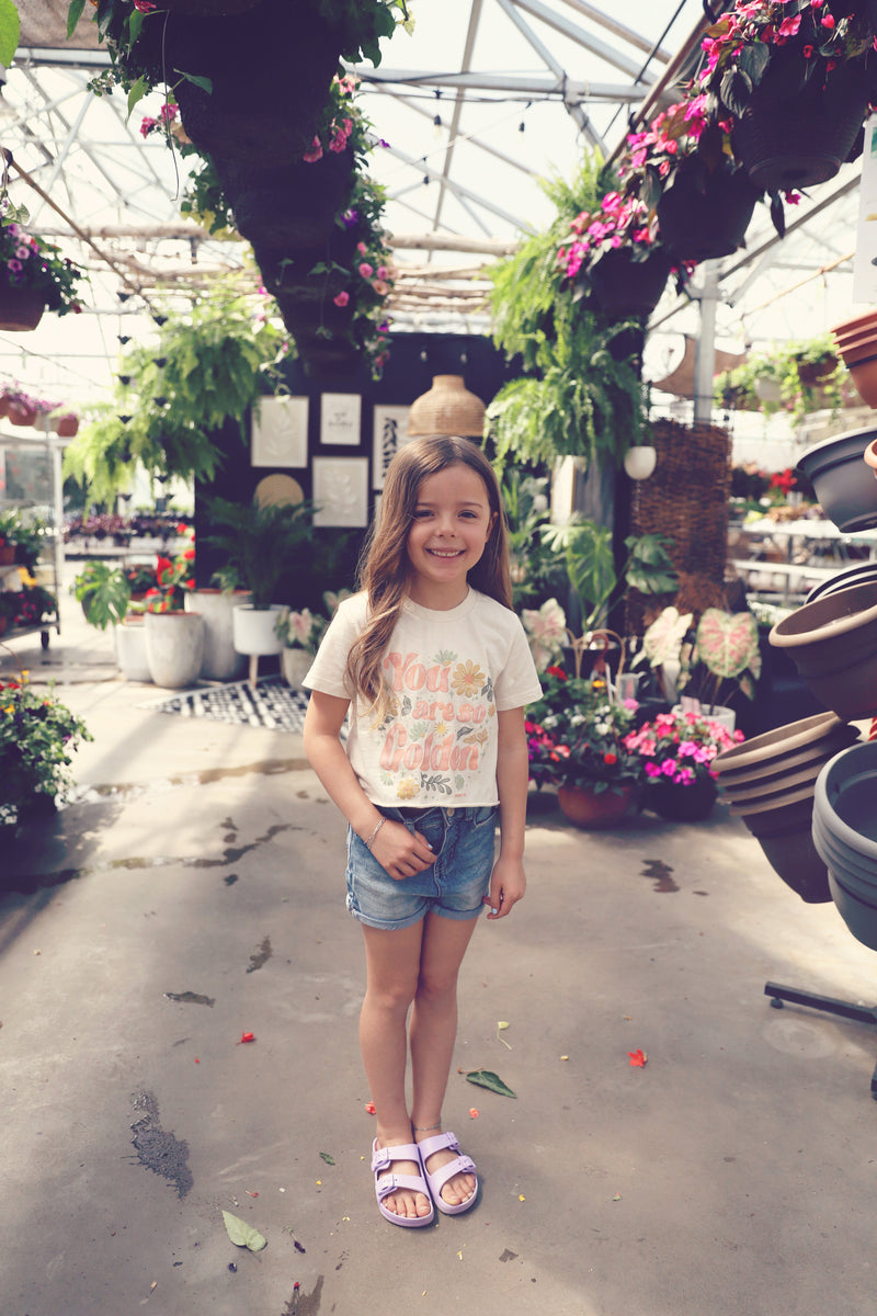 Little Girls Silver Jeans Medium Wash Shorts