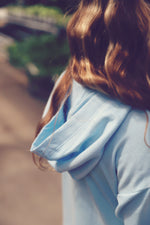 Girls Sky Blue Pullover Hoodie