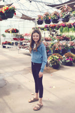 Girls Black Lux Cuffed Jogger