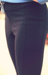 Girls Black Lux Cuffed Jogger