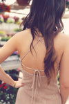 Tawny Floral Lace Crochet Maxi Dress