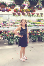 Girls Black Lux Tennis Dress