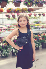 Girls Black Lux Tennis Dress
