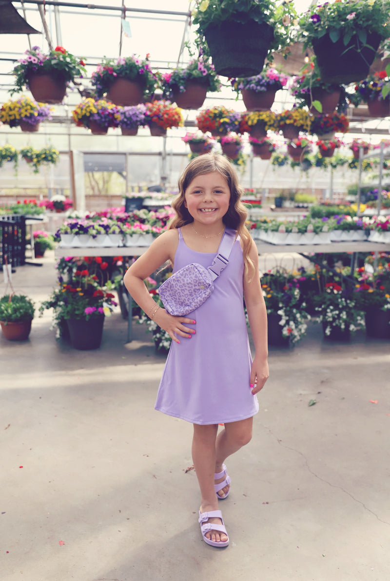 Girls Purple Lux Tennis Dress
