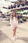Girls Pink Scuba Cardigan