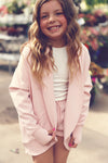 Girls Pink Scuba Cardigan