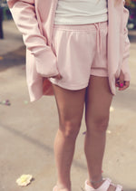 Girls Pink Scuba Short