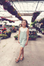 Girls Sage Overall Romper