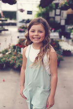 Girls Cream Ribbed Tank