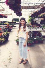 Kids White Floral Dreams Graphic Tee