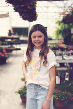 Kids White Floral Dreams Graphic Tee