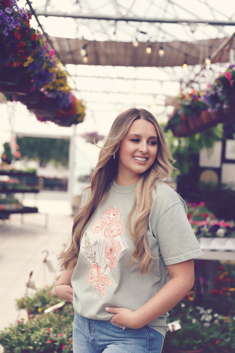 Sage Spread Joy Graphic Tee