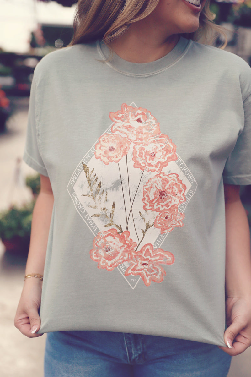 Sage Spread Joy Graphic Tee