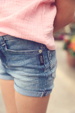 Little Girls Silver Jeans Medium Wash Shorts