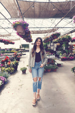 Sage Cropped Utility Zipper Jacket