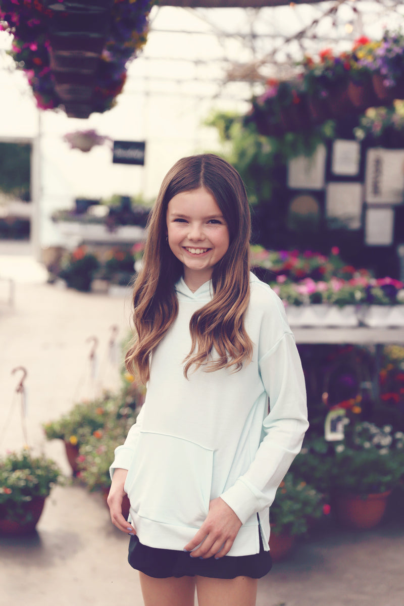 Girls Mint Pullover Hoodie