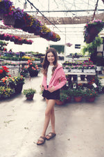 Girls Rose Scuba Front Zip Hoodie
