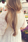 White V-Neck Flutter Sleeve Peplum Top