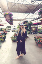 Black Lounge Duster Cardigan