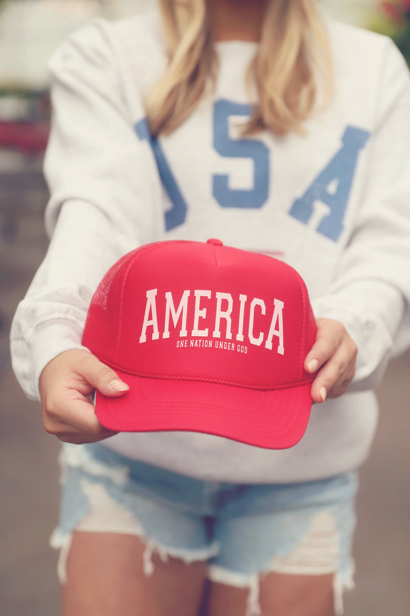 Red America Trucker Hat