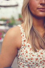 Cream Floral Cami Mini Dress