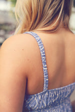 Blue Printed Midi Sundress