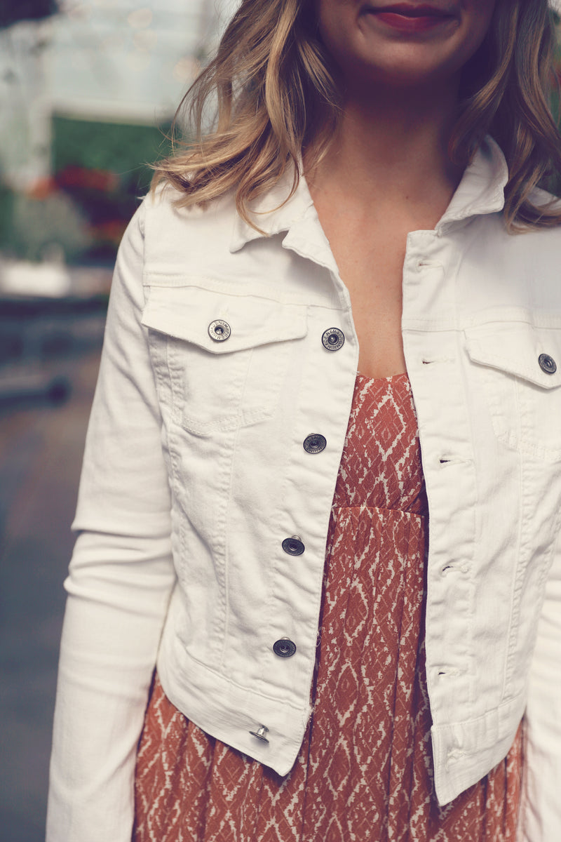 White Classic Denim Jacket