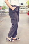 Charcoal Cargo Tencel Joggers