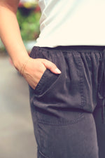 Charcoal Cargo Tencel Joggers