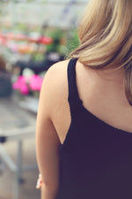 Black Crochet Cami Midi Dress