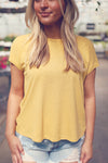Sunflower Basic Cap Sleeve Boxy Tee