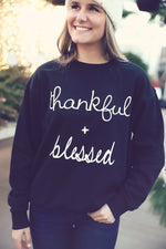 Black Thankful + Blessed Crew