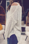 Cream Open Knit Cut Out Sweater