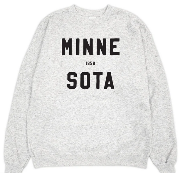 Ash Grey Minnesota Crewneck