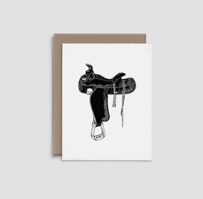 R. Rebellion Saddle Letterpress Card