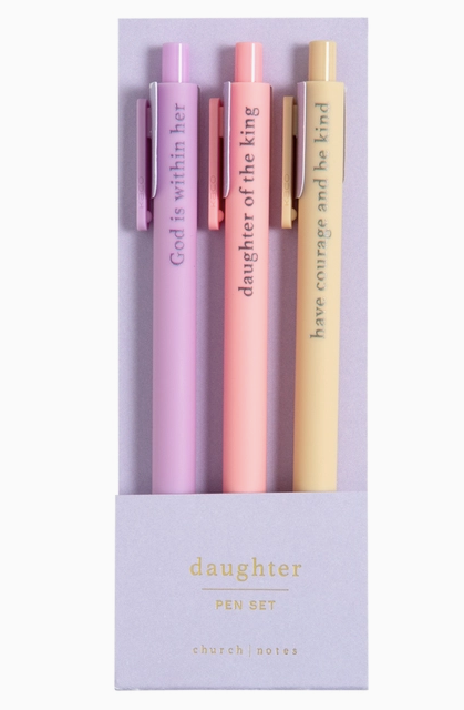 Church Notes Daughter Pen Set