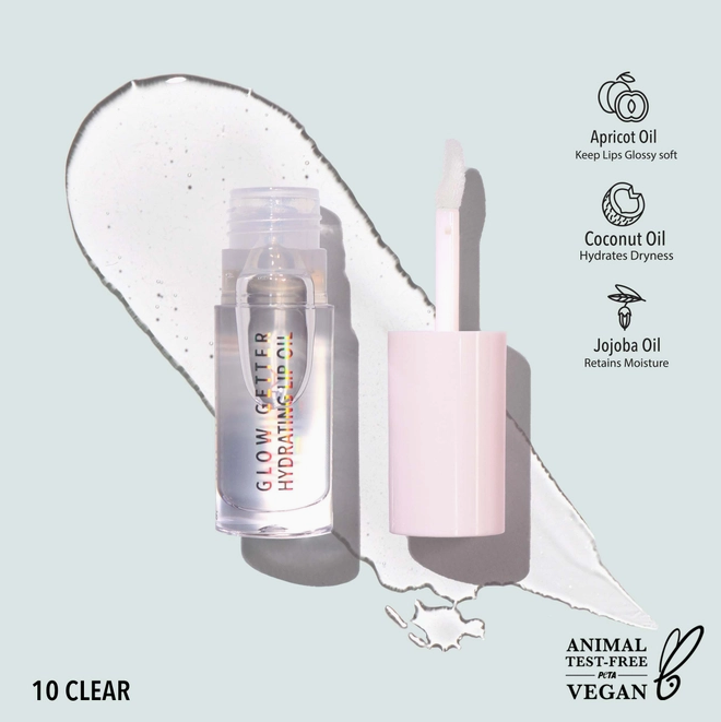 Moira Glow Getter Hydrating Lip Oil (010, Clear)