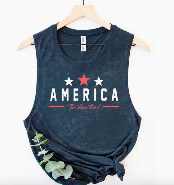 Mineral Navy America Graphic Tank