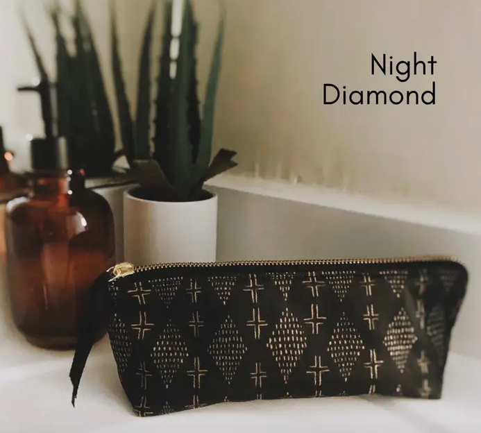 Night Diamonds Slim Cosmetic Bag