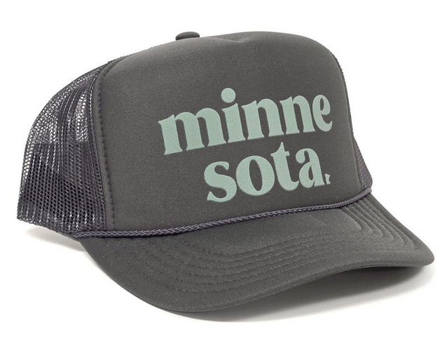 Charcoal Stacked MN Trucker Hat