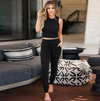 Black Lounge Crop Tank