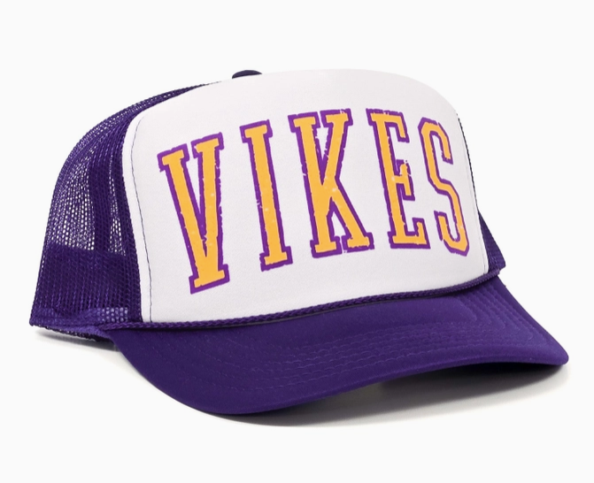 White & Purple Vikes Trucker Hat