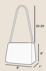 Black Faux Leather Square Shoulder Bag