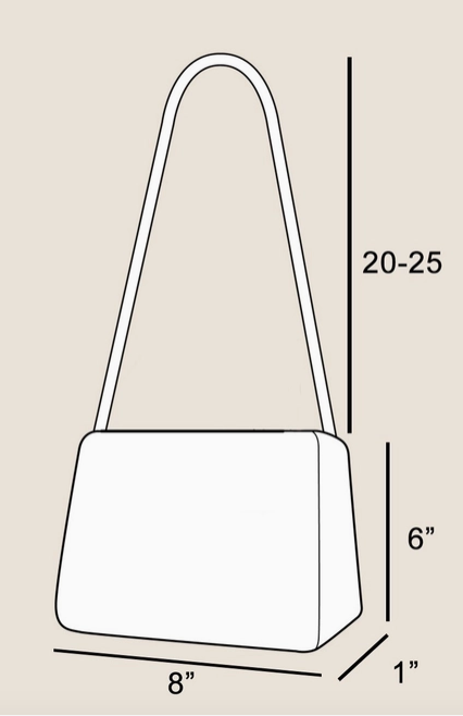 Black Faux Leather Square Shoulder Bag