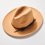 Camel Felt Bow Panama Hat